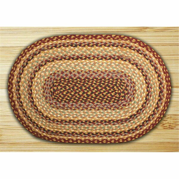 Capitol Earth Rugs Burgundy-Gray-Creme Oval Rug 13-357
